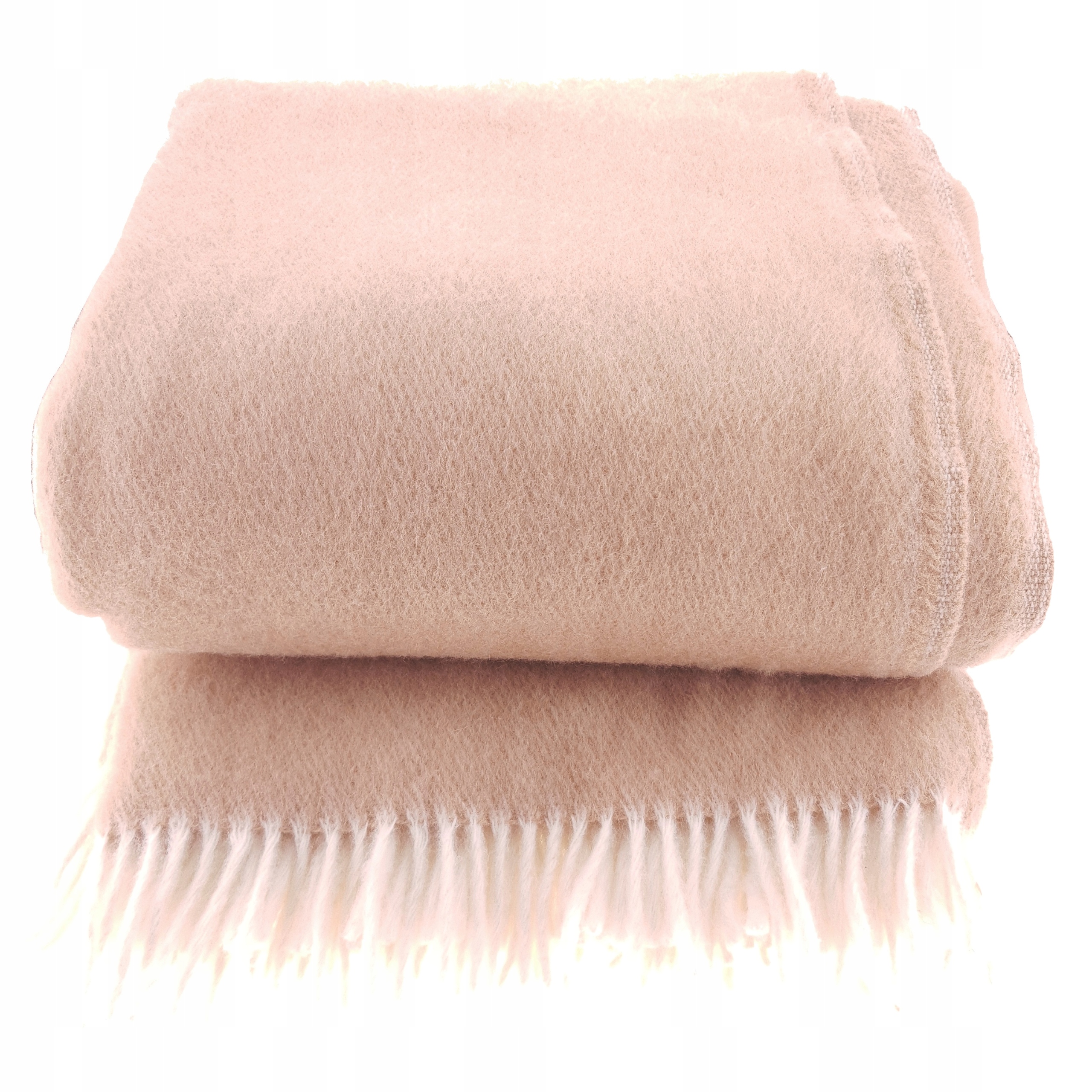 Vlnená jahňacia deka s strapcami 150x200 béžová