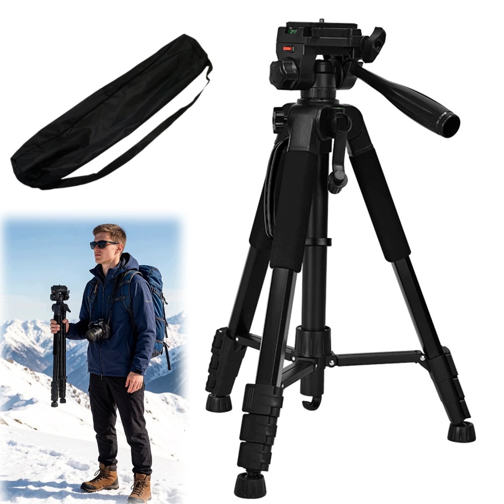 Vysoký Fotografický Stativ 182 Pro Fotoaparát Telefonu A Smartphone, Sada