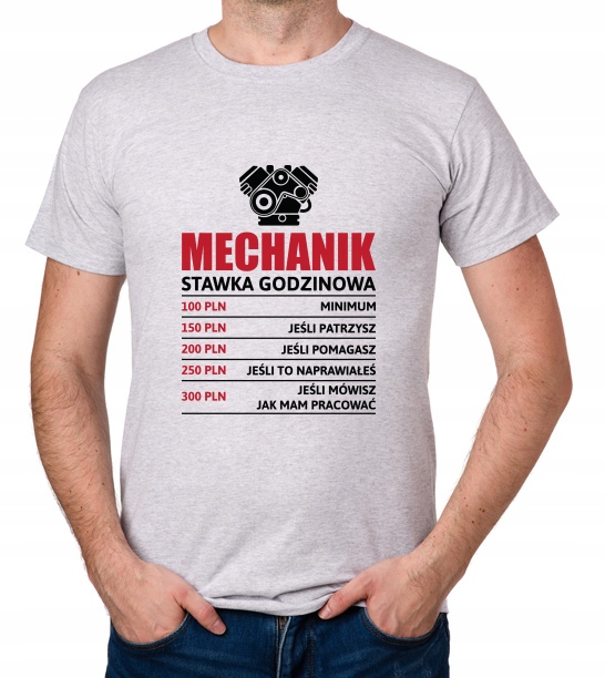 

koszulka Mechanik stawka godzinowa prezent