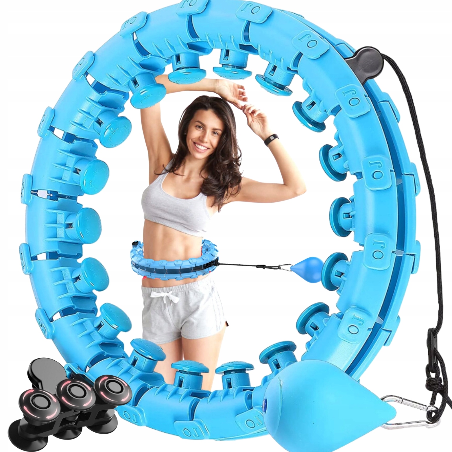 SMART HULA HOP ODCHUDZAJĄCE Z OBCIĄŻENIEM OBCIĄŻNIKIEM Z WYPUSTKAMI HULAHOP Liczba części 24