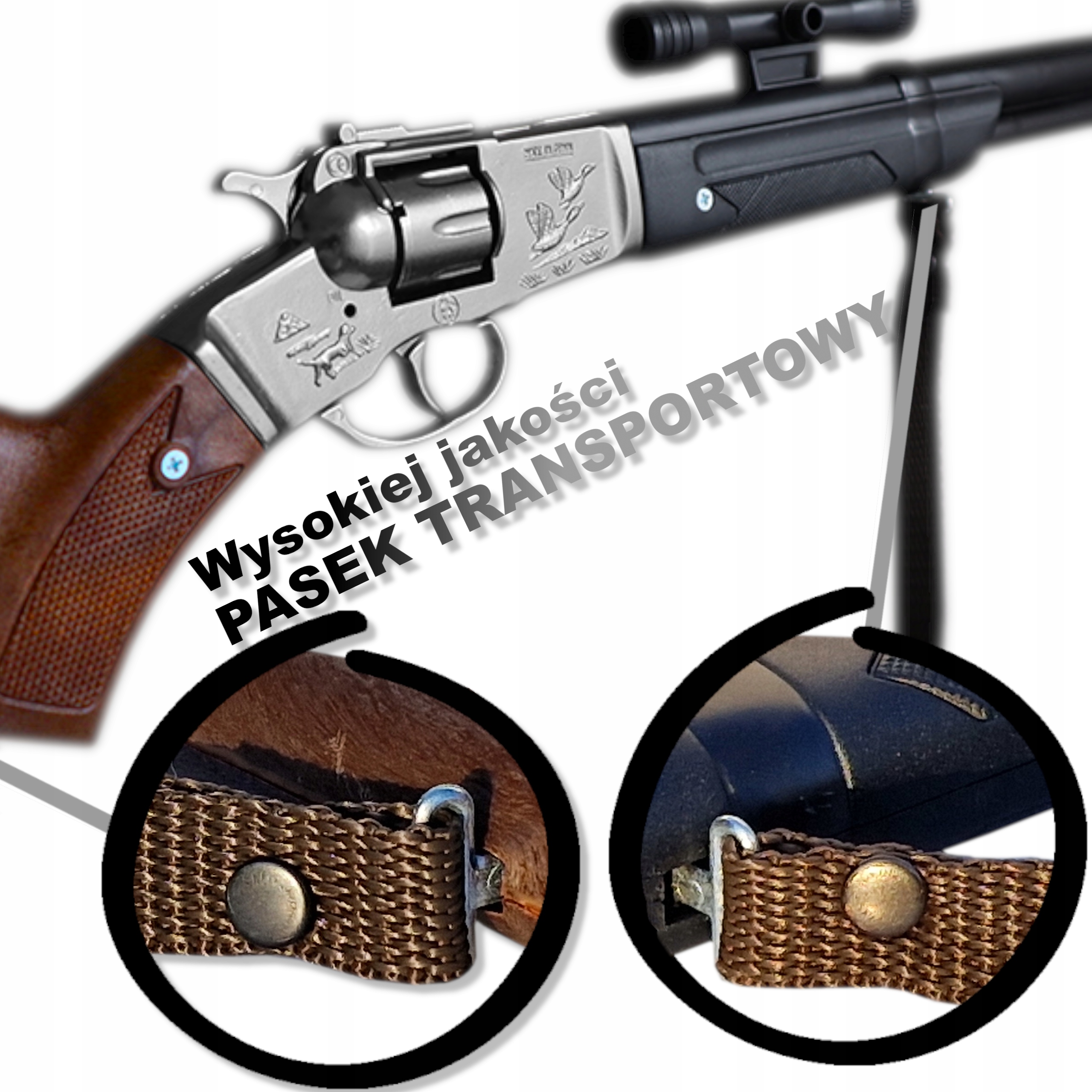 GONHER METALOWA STRZELBA HUKOWA NA KAPISZONY KOWBOJSKA KARABIN + 3x SPŁONKA Wiek dziecka 3 lata +