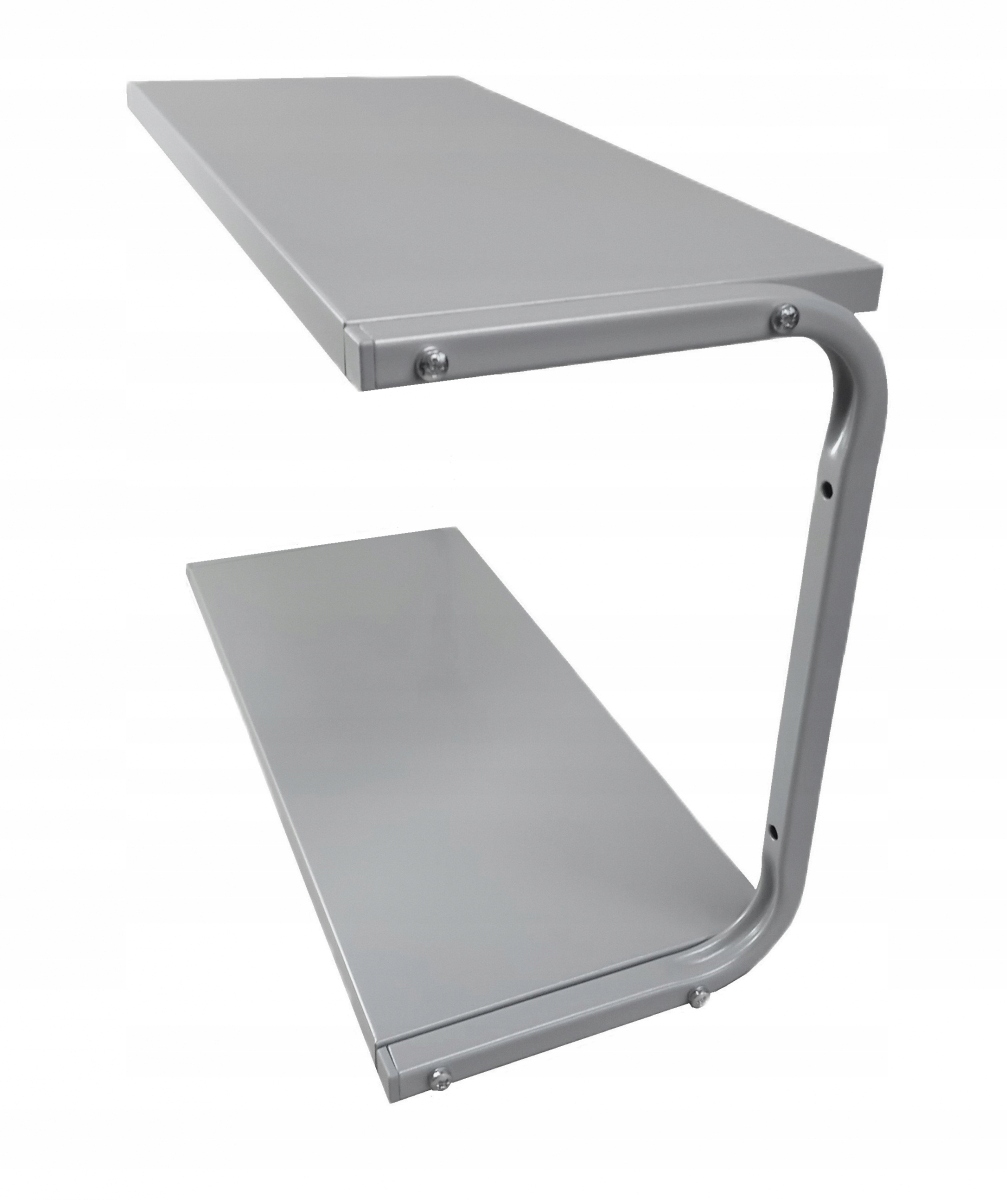 Kovová nástěnná police 53 cm dodatečná PG2MSD dvojitá dílna loft garáž