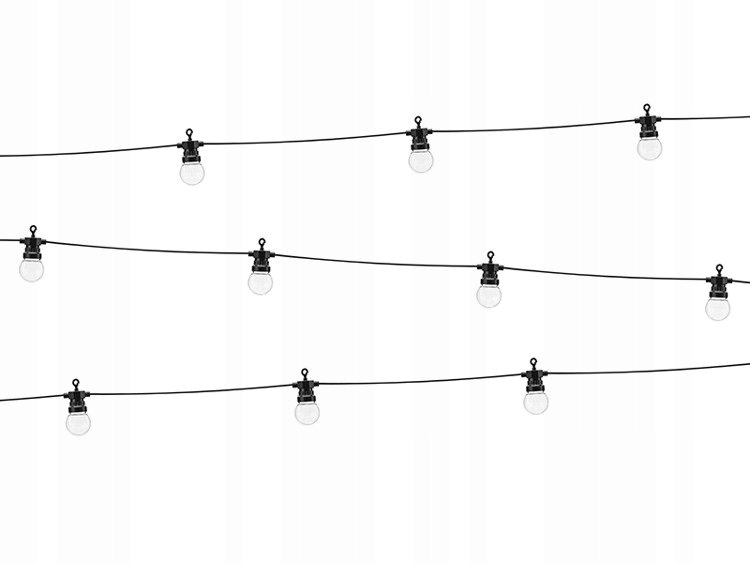 Dekorativní Led Žárovky Černé 5 M