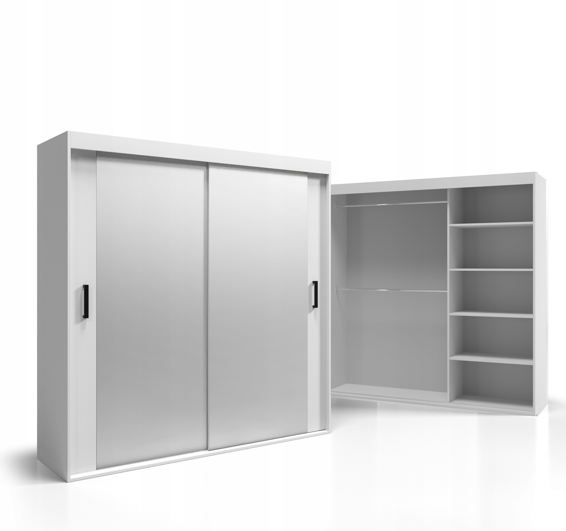 Skříň Šatní skříň 2-dveřová 120x275 Deska 18 mm Zrcadlo VSZ72 O-sofa