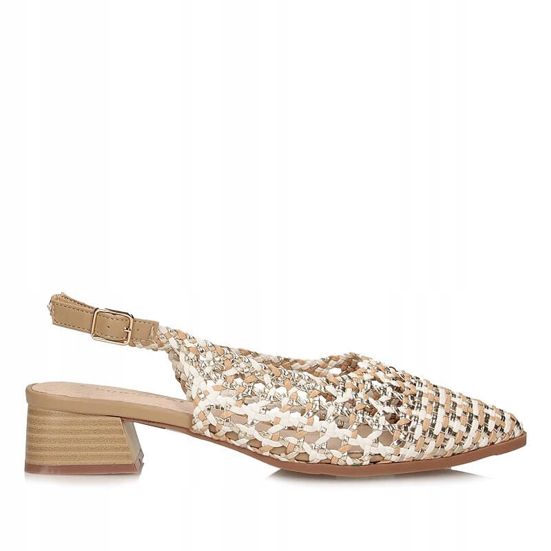 Dámské lodičky T.Sokolski Sr L26-139 Beige béžové sandály s plochým podpatkem