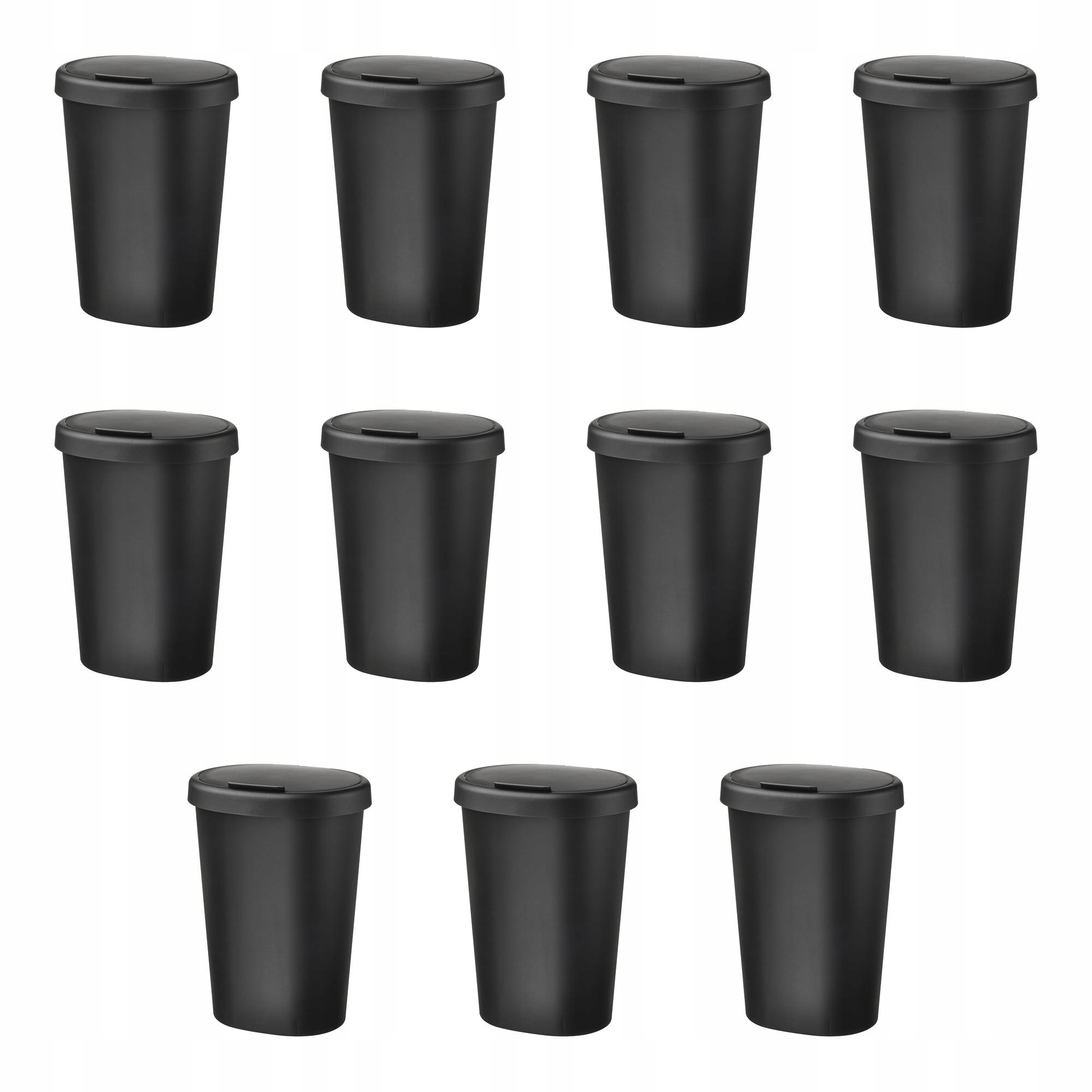11 ks Koš s víkem Holass 8 l černý pro třídění odpadů