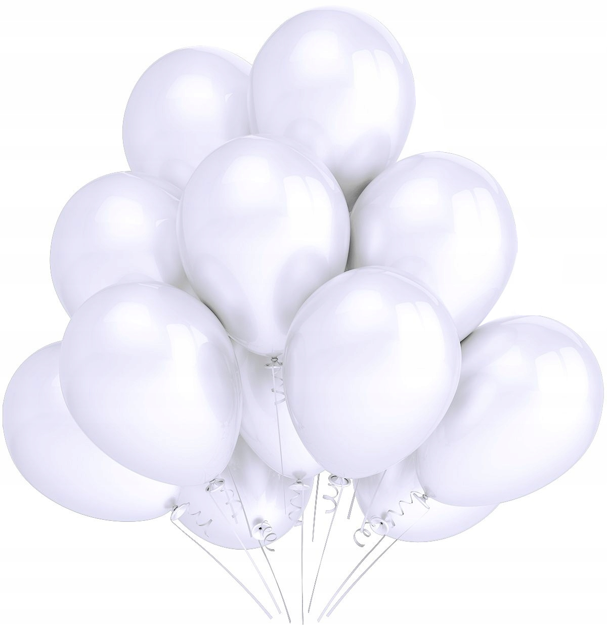 

Balony Białe Metaliczne 12szt ślub urodziny roczek