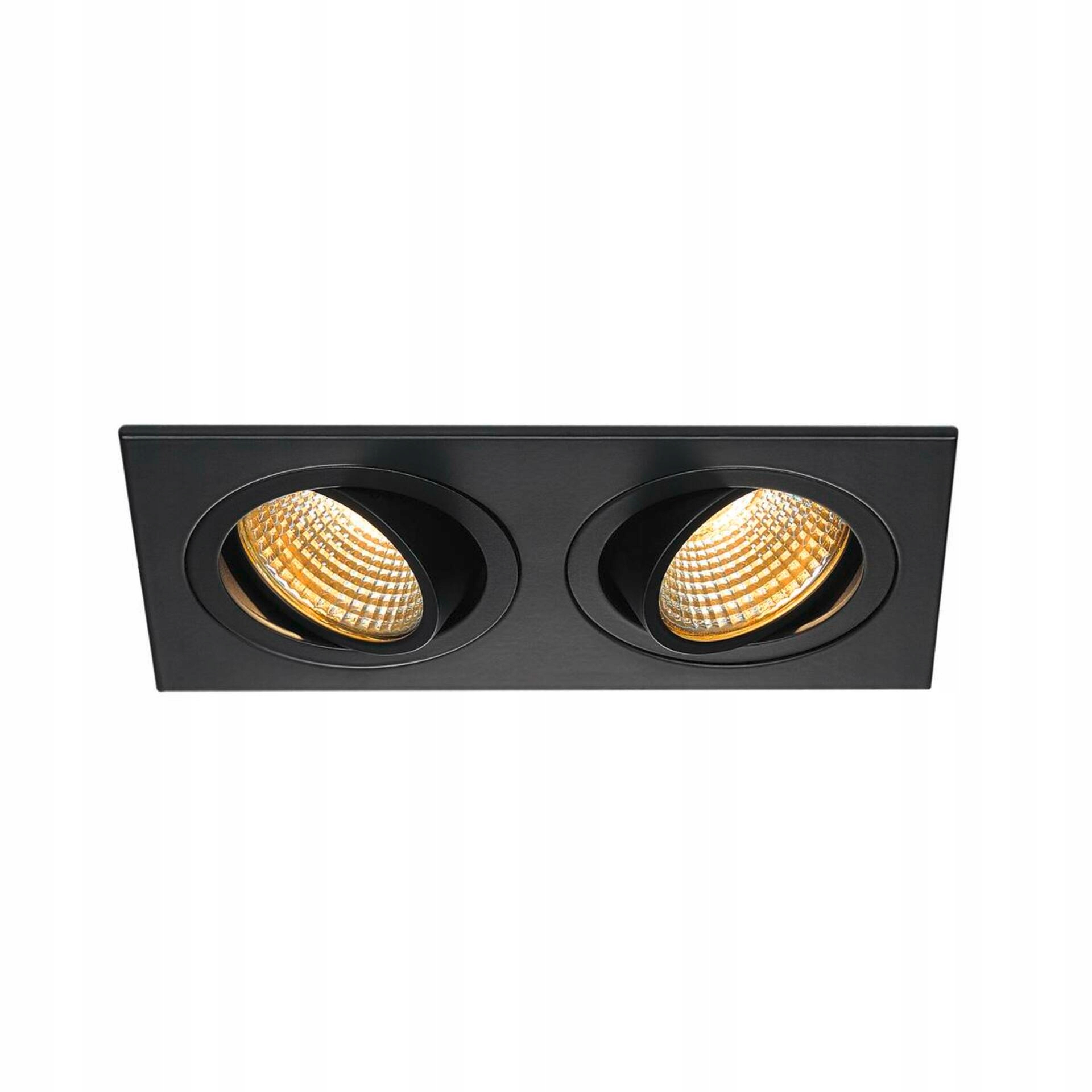 Vstavané bodové svietidlo Slv New Tria 2 čierne 2x Led 2700K 14W