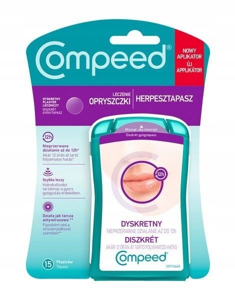 Compeed Dyskretny Plaster na opryszczkę,15 sztuk