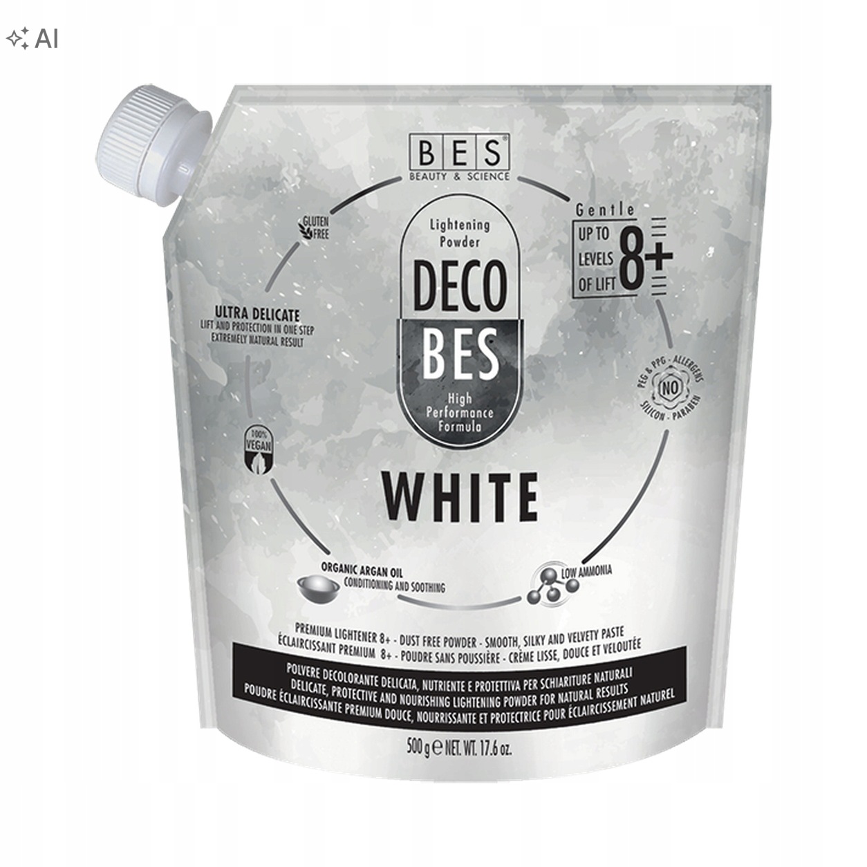 Bes Decobes White bezprašný zesvětlovací prášek 500 g