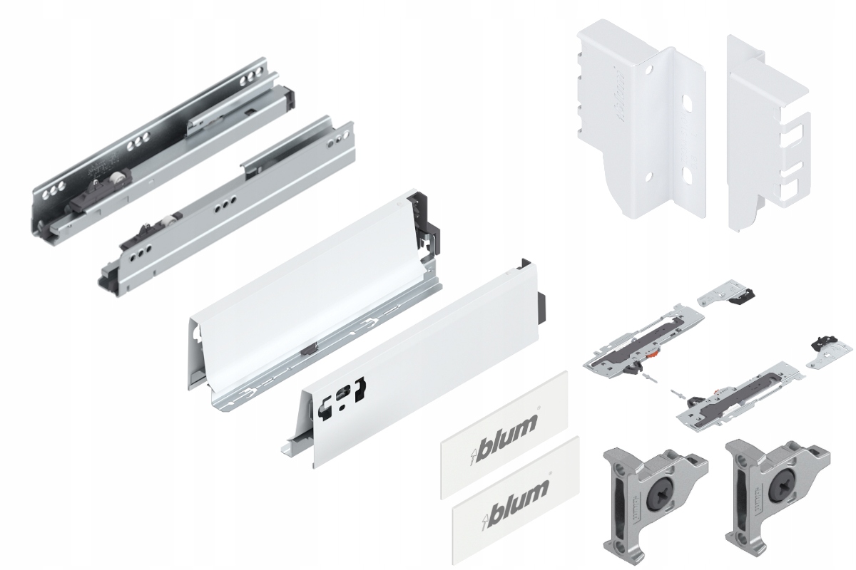 Blum Šuplík 300 zásuvka nízká, naklápěcí, M bílá