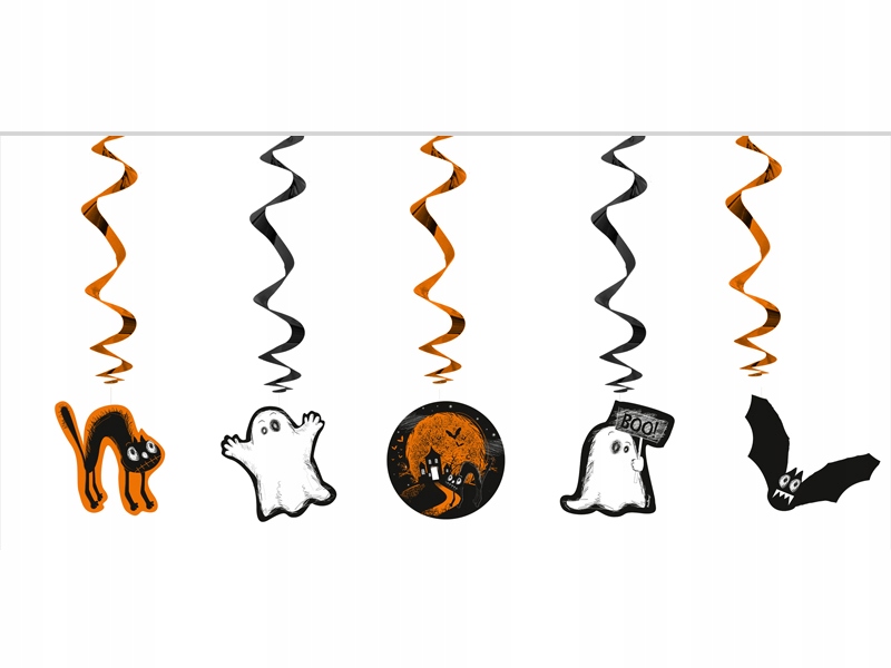 

Świderki Boo halloween mix wzorów 60 cm 5 szt
