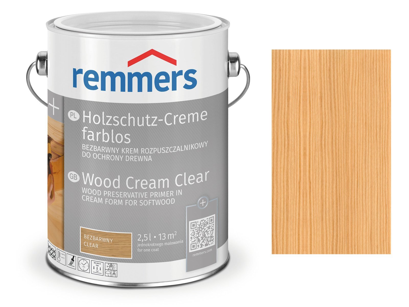 Krém Holzschutz-Creme Remmers bezbarvý 2714 2,5 l