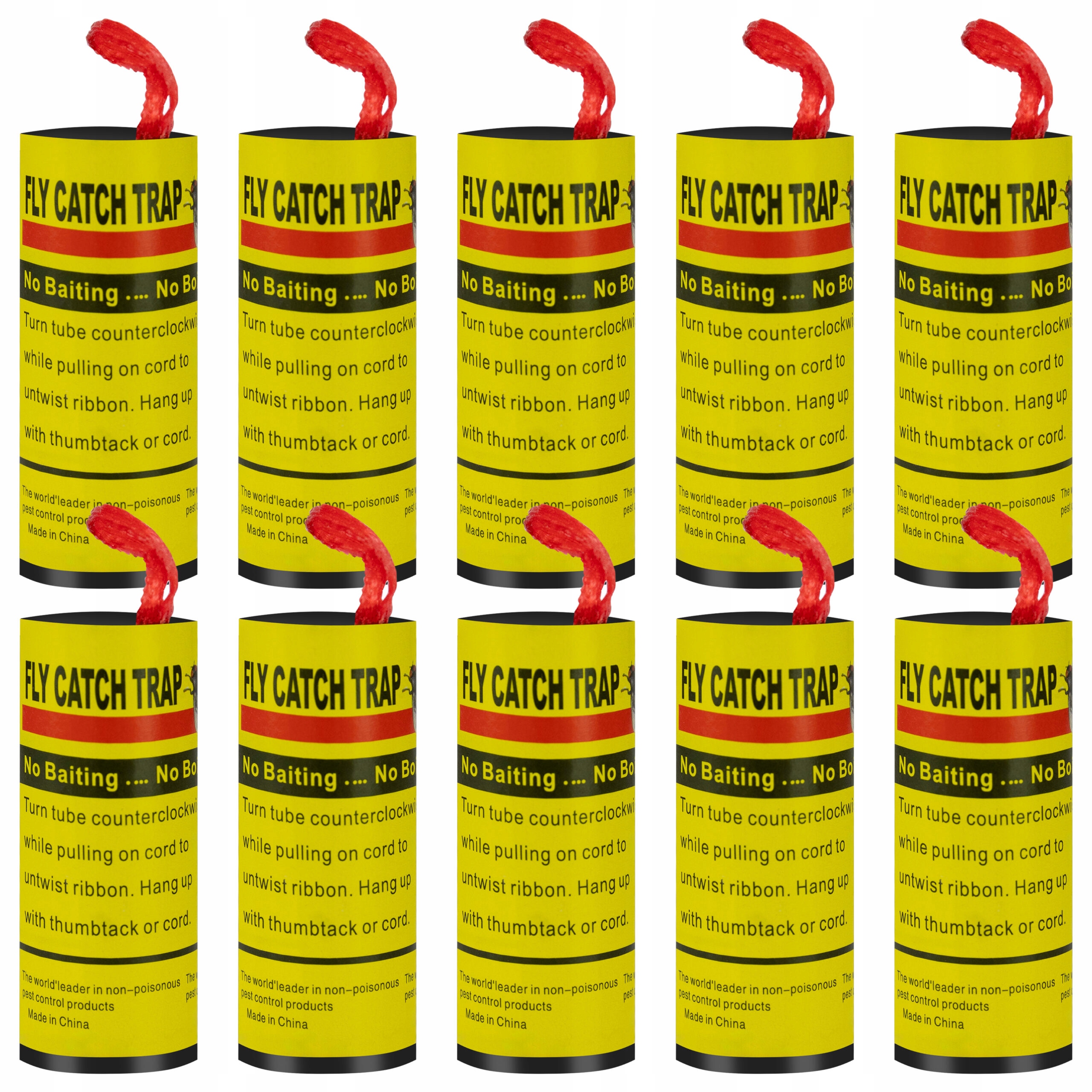 KLASYCZNY LEP TAŚMA ŚRODEK PUŁAPKA NA MUCHY KOMARY MUSZKI OWADY ROLKA x10 Rodzaj lep