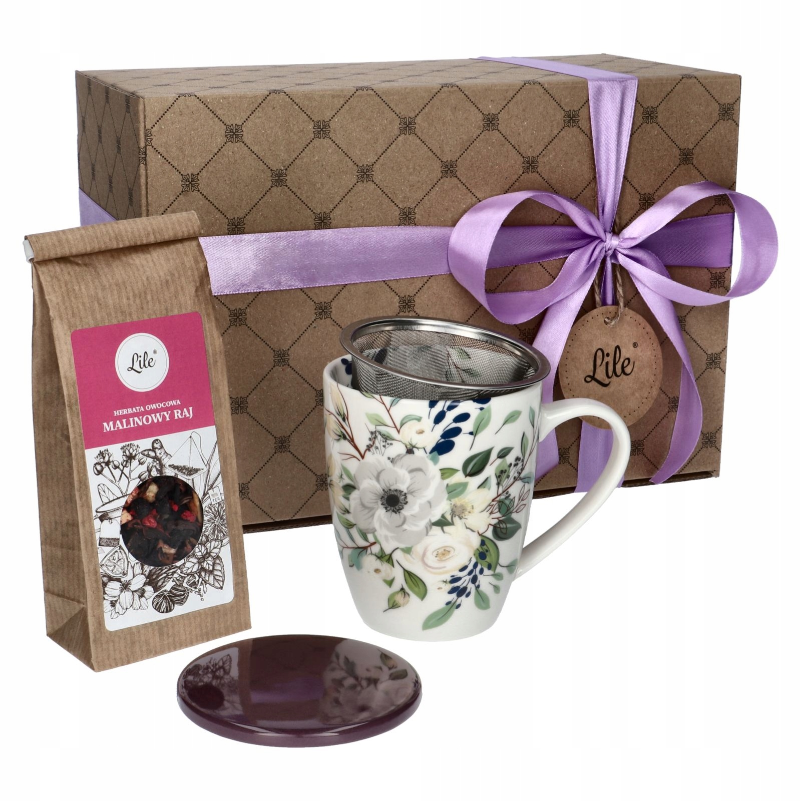 

Zestaw kubek z zaparzaczem herbata owocowa