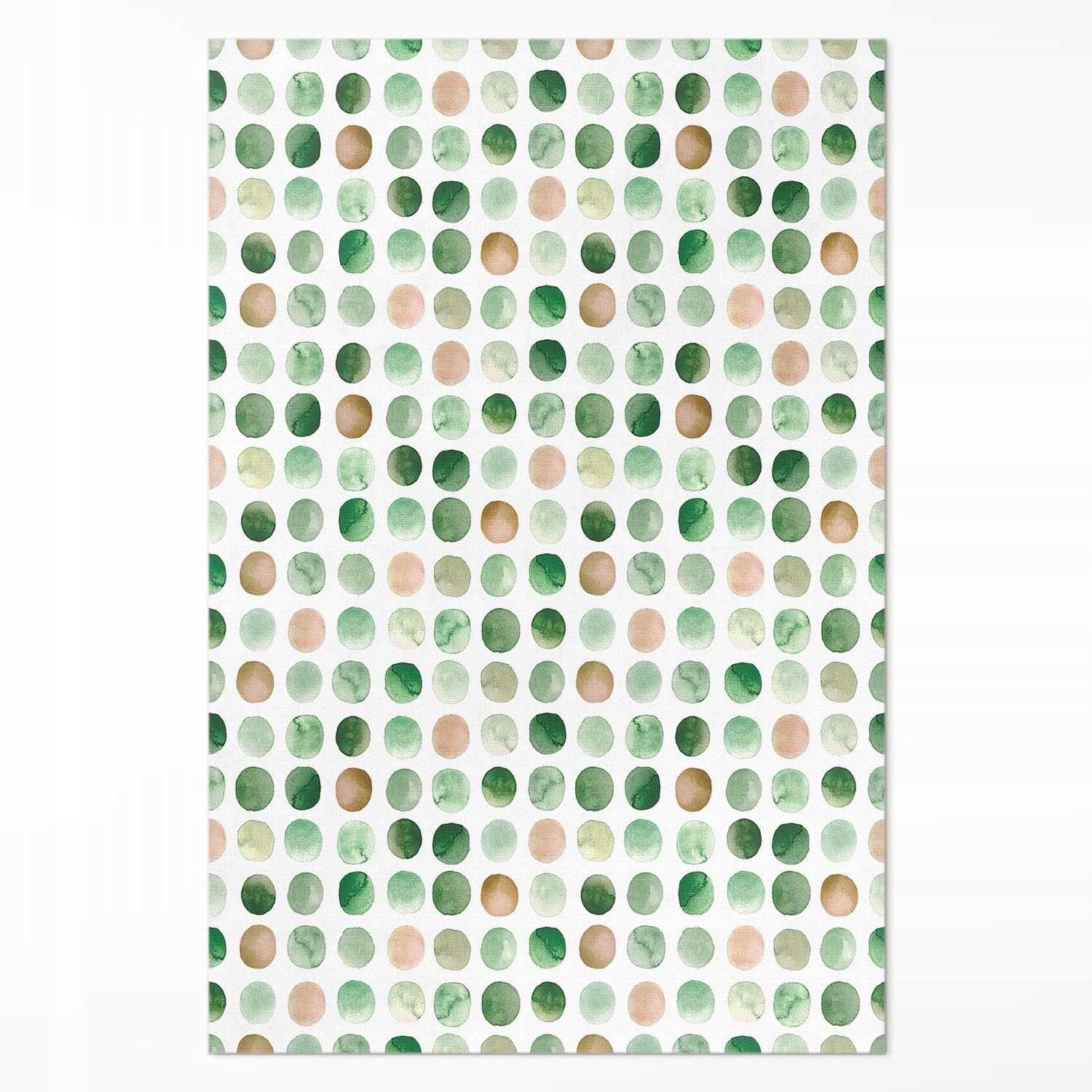 Vinylový koberec s grafikou Akvarelové bodky s maľovanými kolieskami boho 120 x 180 cm