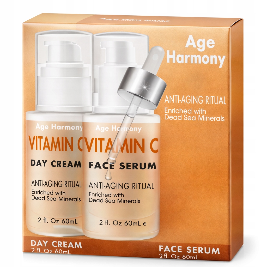 Age Harmony Vitamin C – Sérum na obličej Denní krém Sada 2x60 ml
