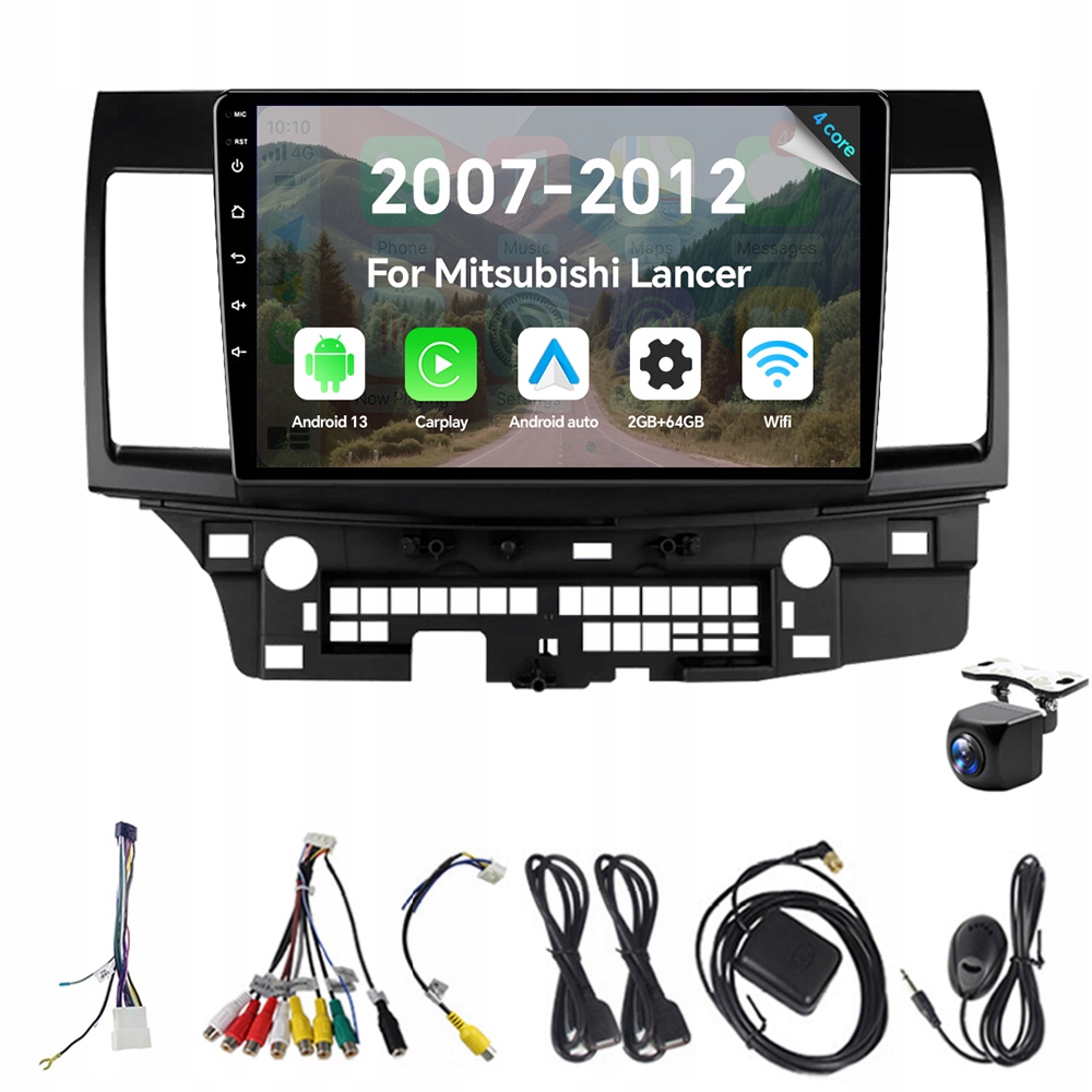 2Din Android 13 autorádio pro Mitsubishi Lancer 2007-2012 2G 64G Carplay Gps