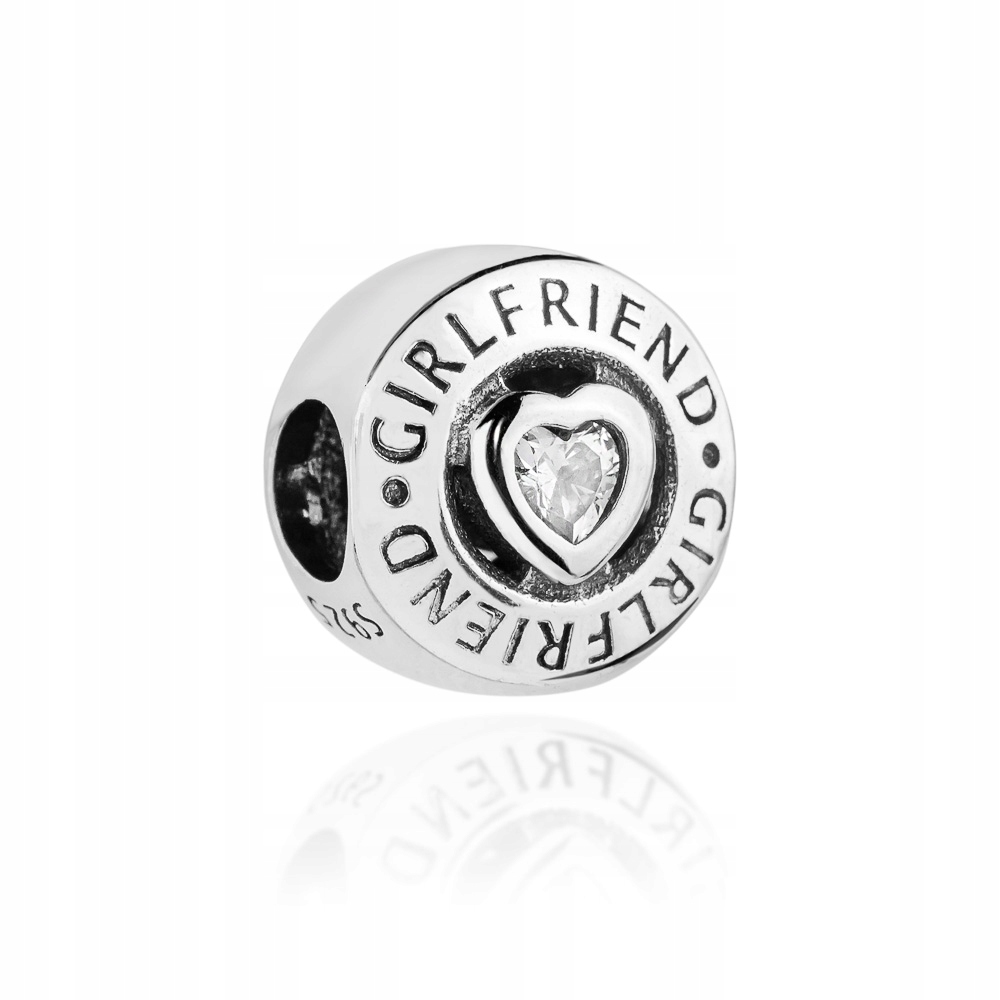 

Srebrna Zawieszka Koralik pr.925 Charms Girlfriend