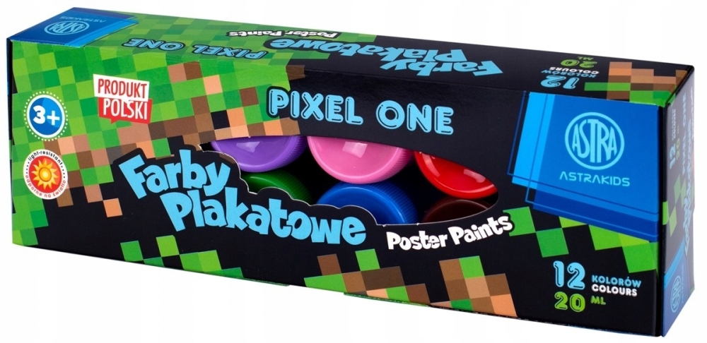 PIXELE FARBY PLAKATOWE 12 kolorów 20ml 0290