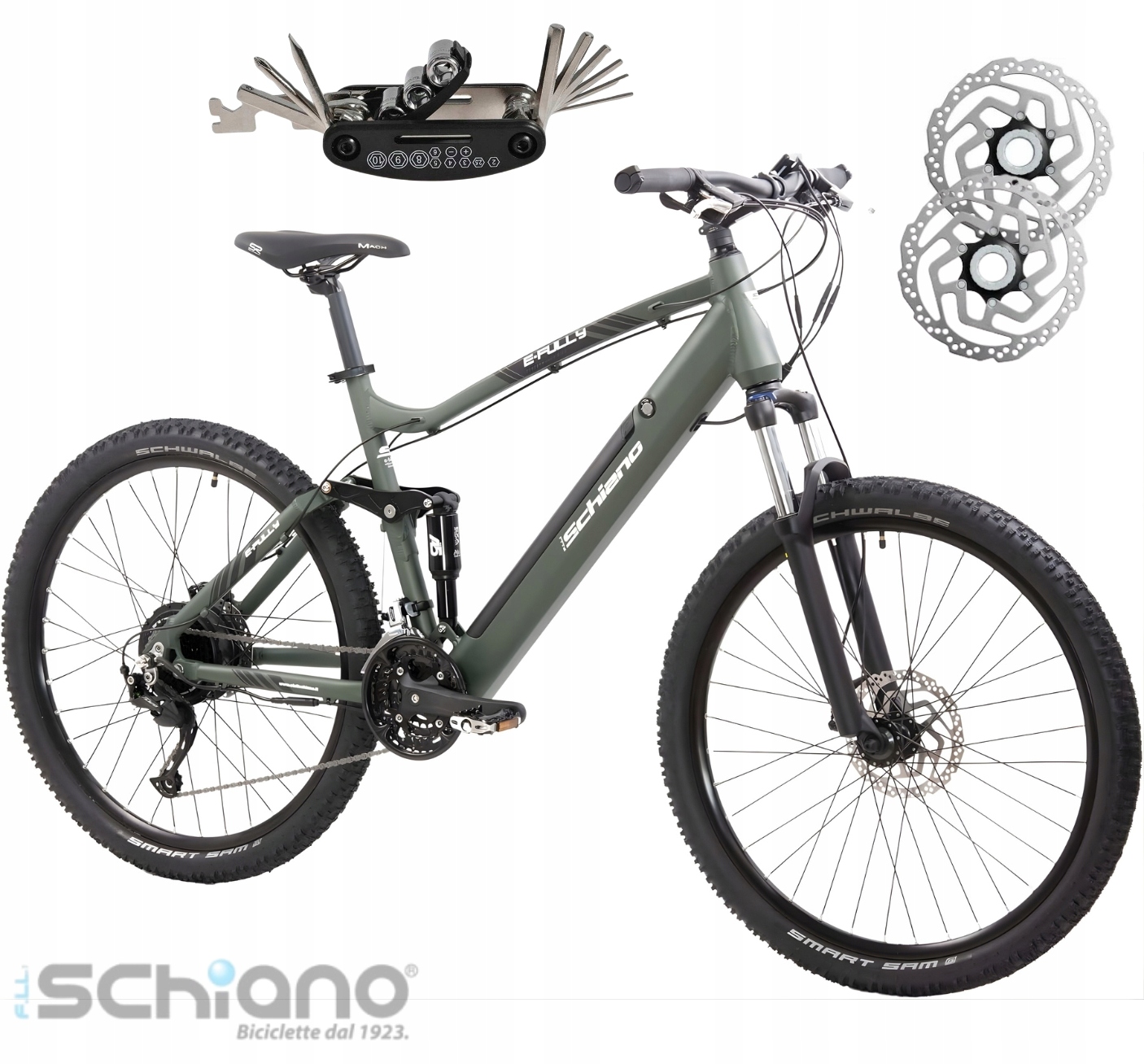 Rower Elektryczny Górski 27,5 Full Damski Męski Shimano Alivio 504Wh 250W