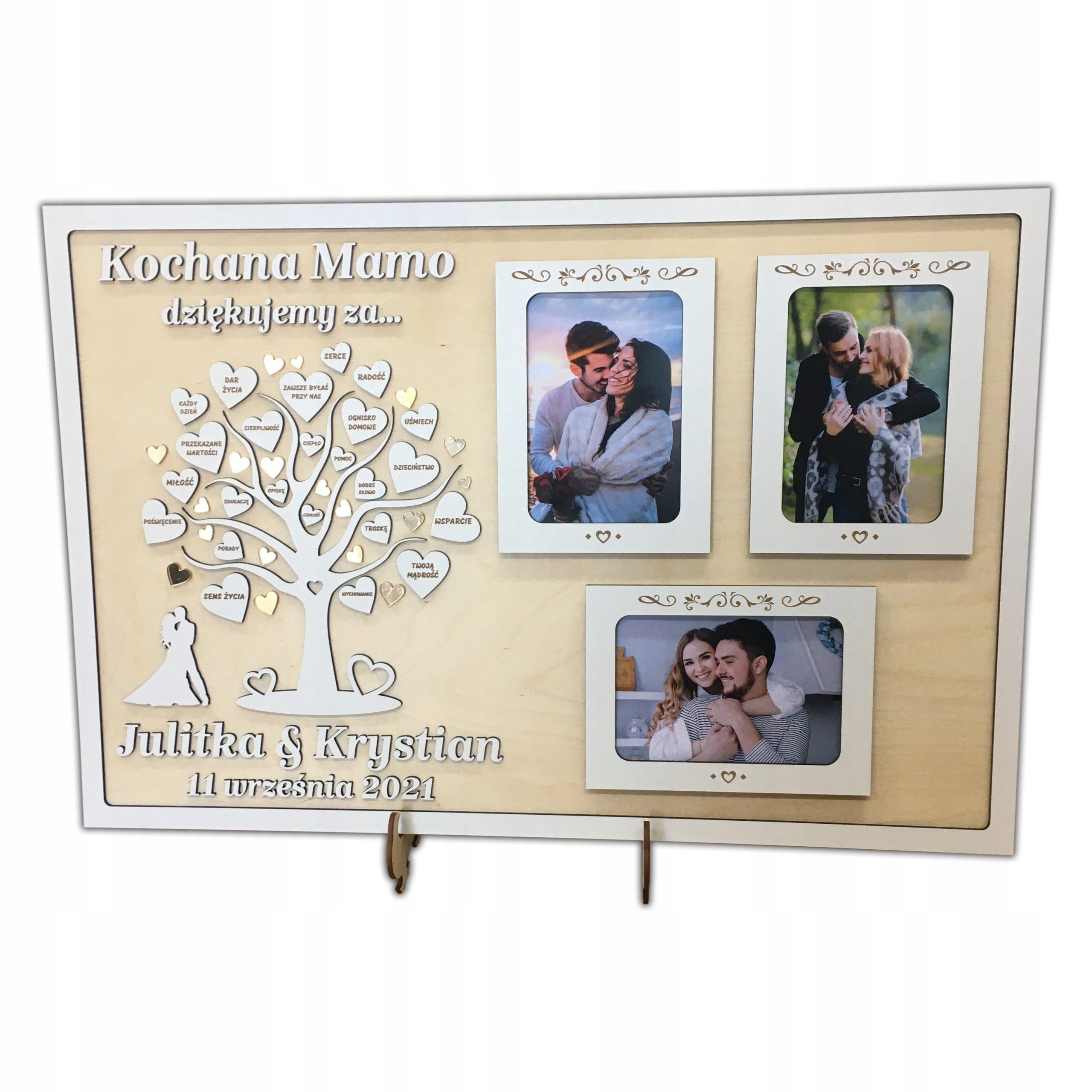 

Podziękowanie dla rodziców z 3 ramkami MD017.02