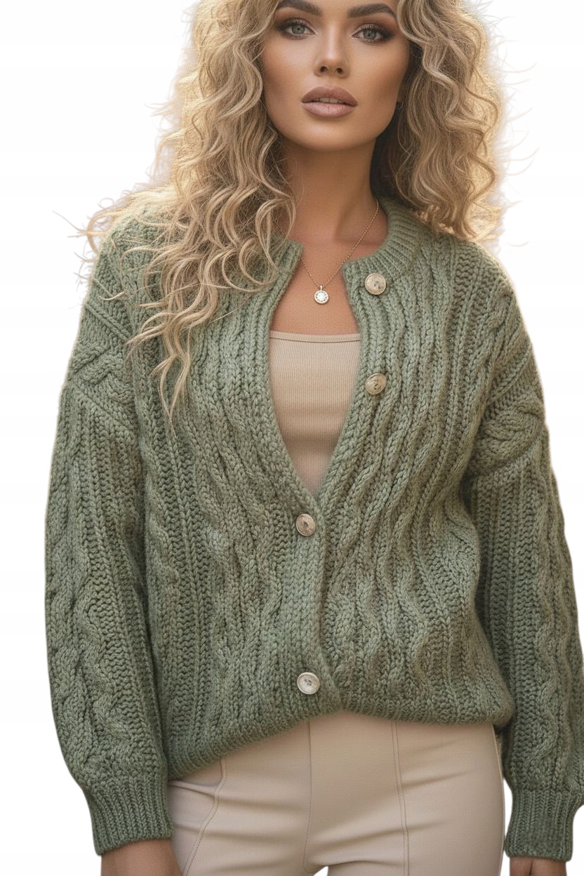 Dámský vlněný svetr na Knoflíky , vel. univerzální, jedna velikost