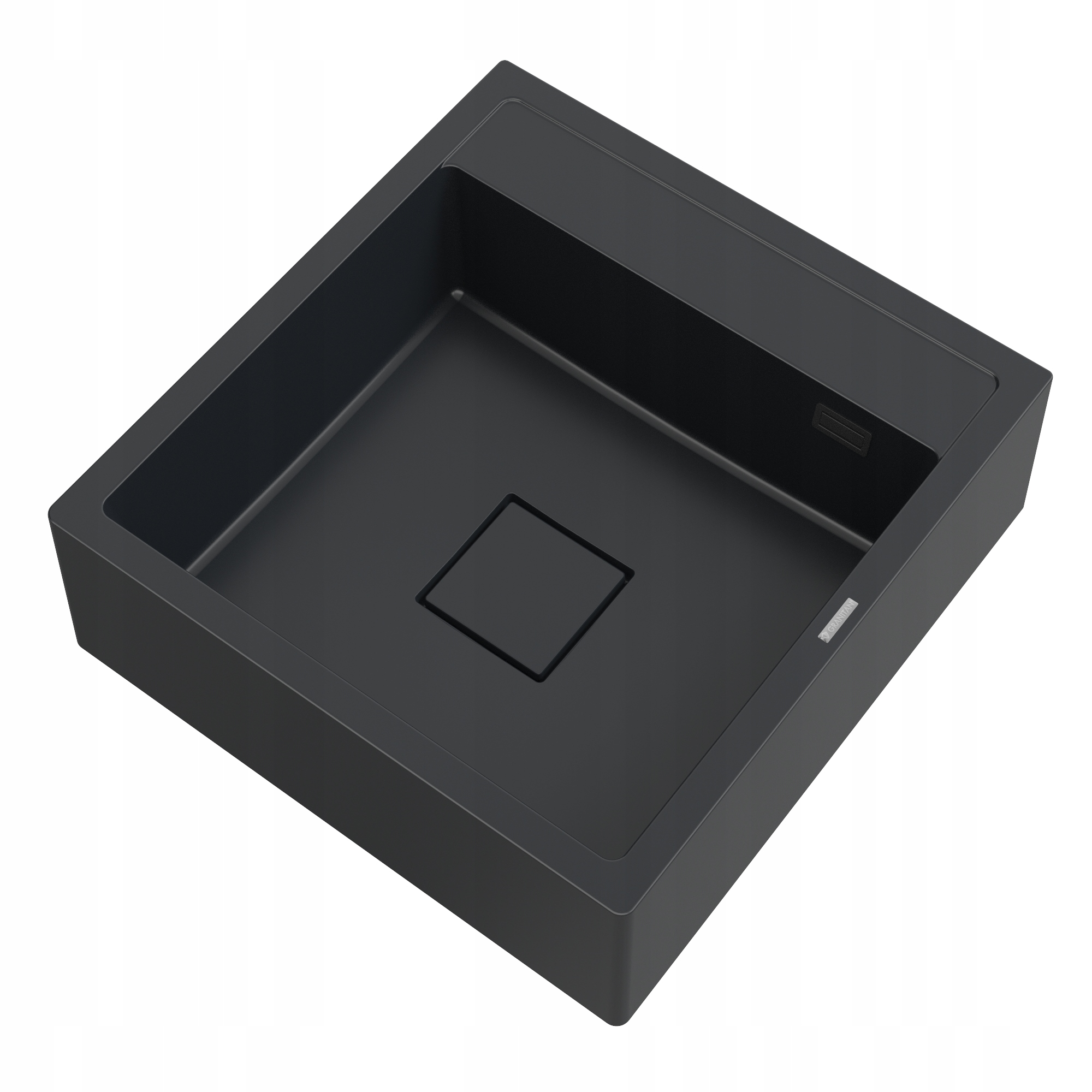 Granitový Jednokomorový Drez Škandinávsky Farmársky Tavo, Čierny Sifón