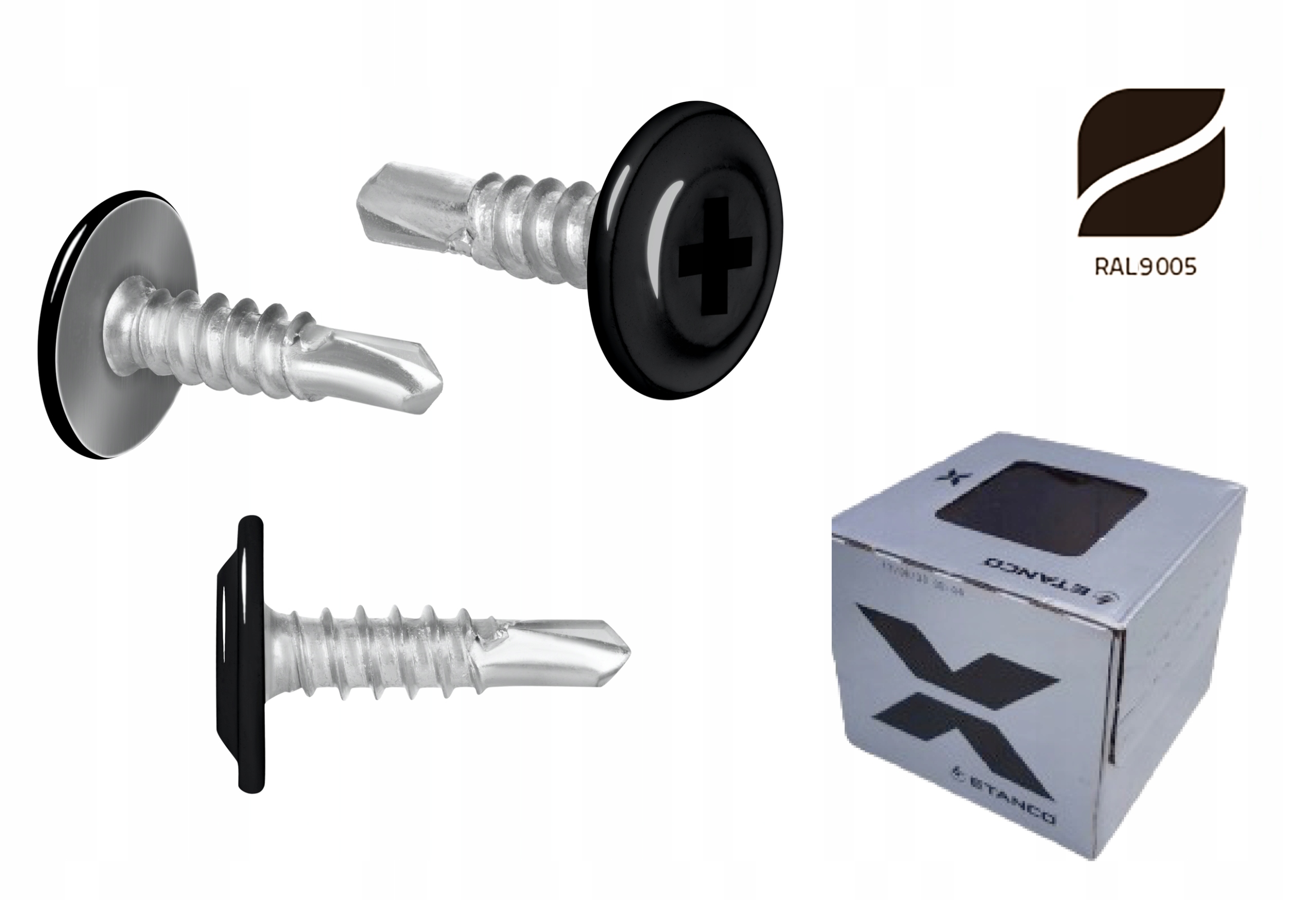 WKRĘT MONTAŻOWY obróbkowy GM-B 4,2x25mm RAL9005