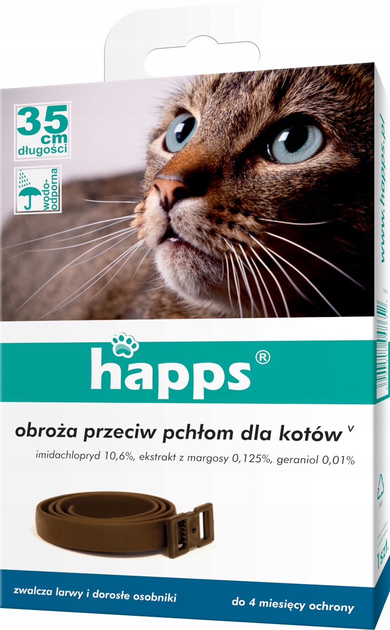 

Happs Obroża dla Kota przeciw Pchłom na Pchły 35cm