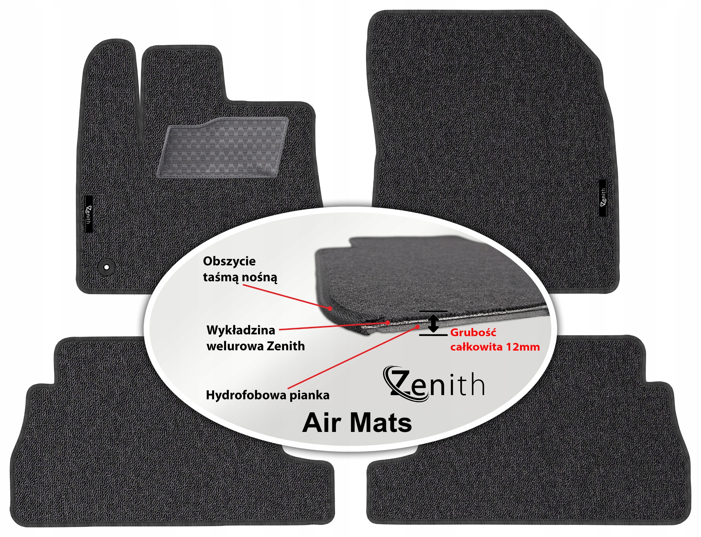 Peugeot Rifter 2018 Velurové koberce do auta Zenith Air Mats
