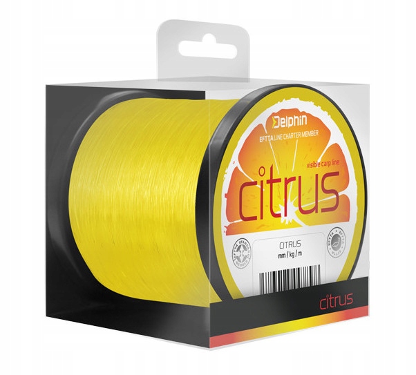 Żyłka wędkarska Delphin Citrus 0,28 mm 1200 m karpiowa żółta fluo