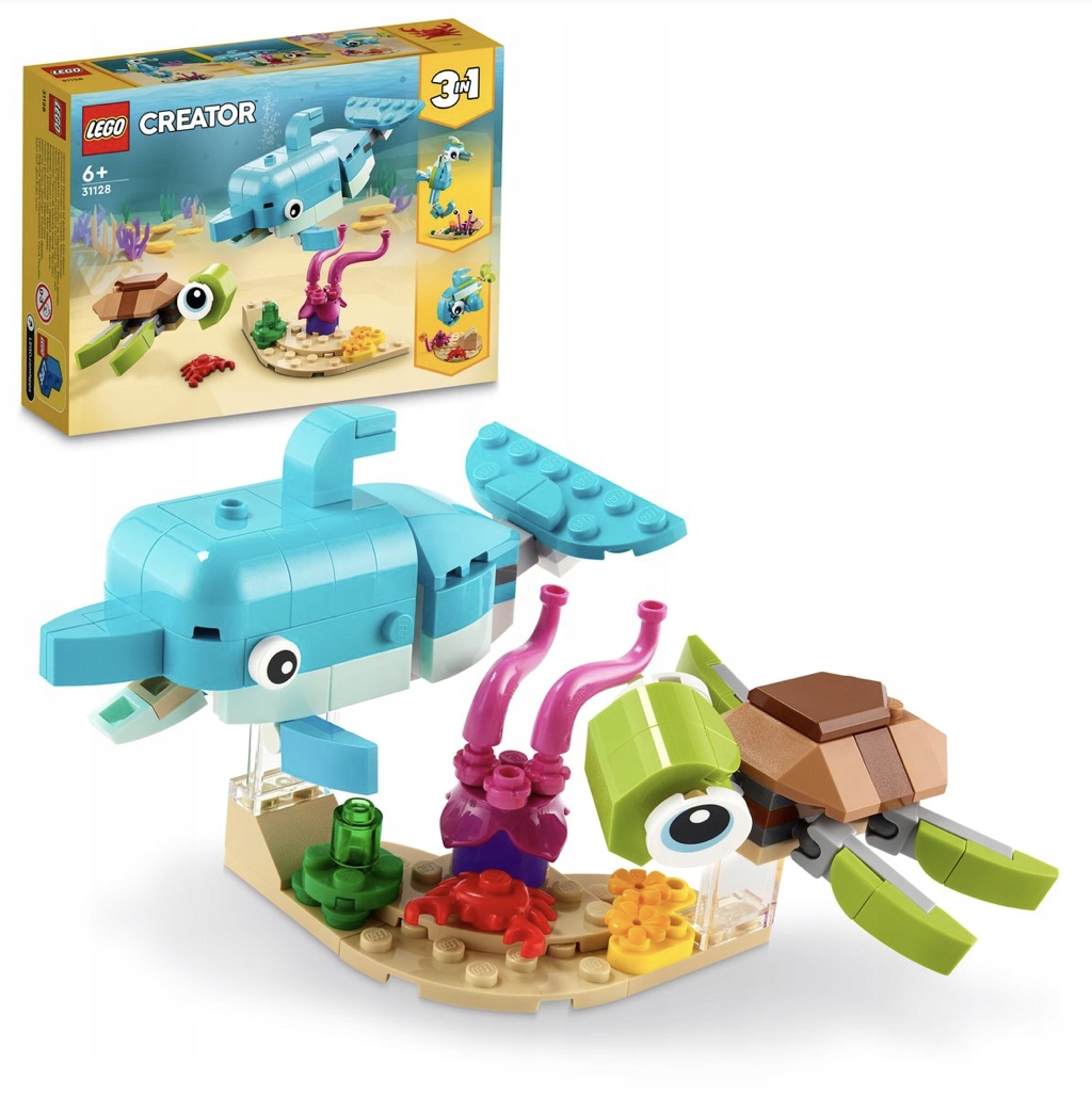 

Lego, Creator 3IN1, Delfin I Żółw, 31128