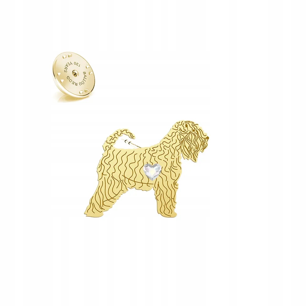 Odznak s irským měkkým ovčím psem teriéra 925 Dárek Dedikace