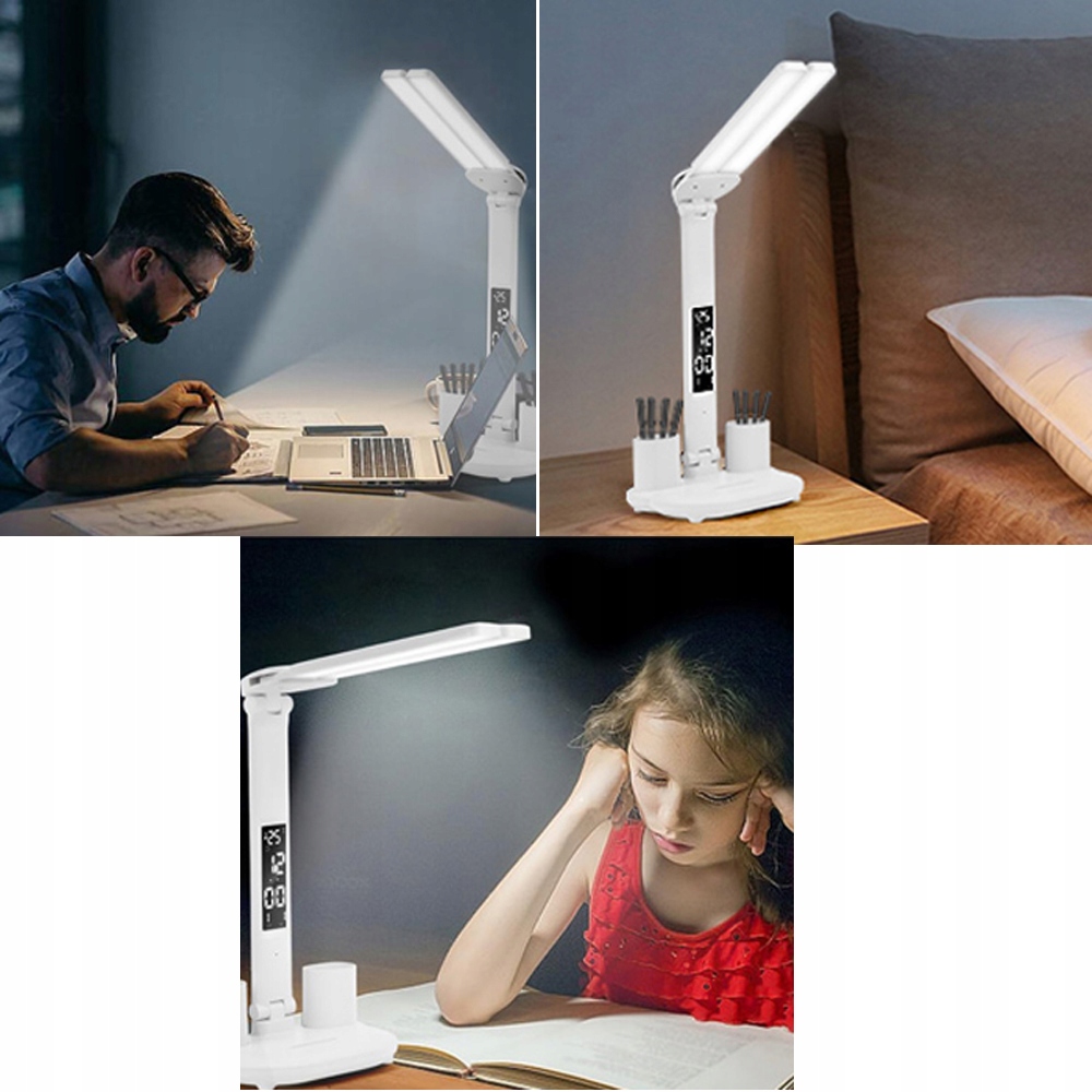 LAMPKA BIURKOWA LED, LAMPKA LED CHRONIĄCA OCZY, PODWÓJNA GŁOWICA LAMPA EAN (GTIN) 0889328922993