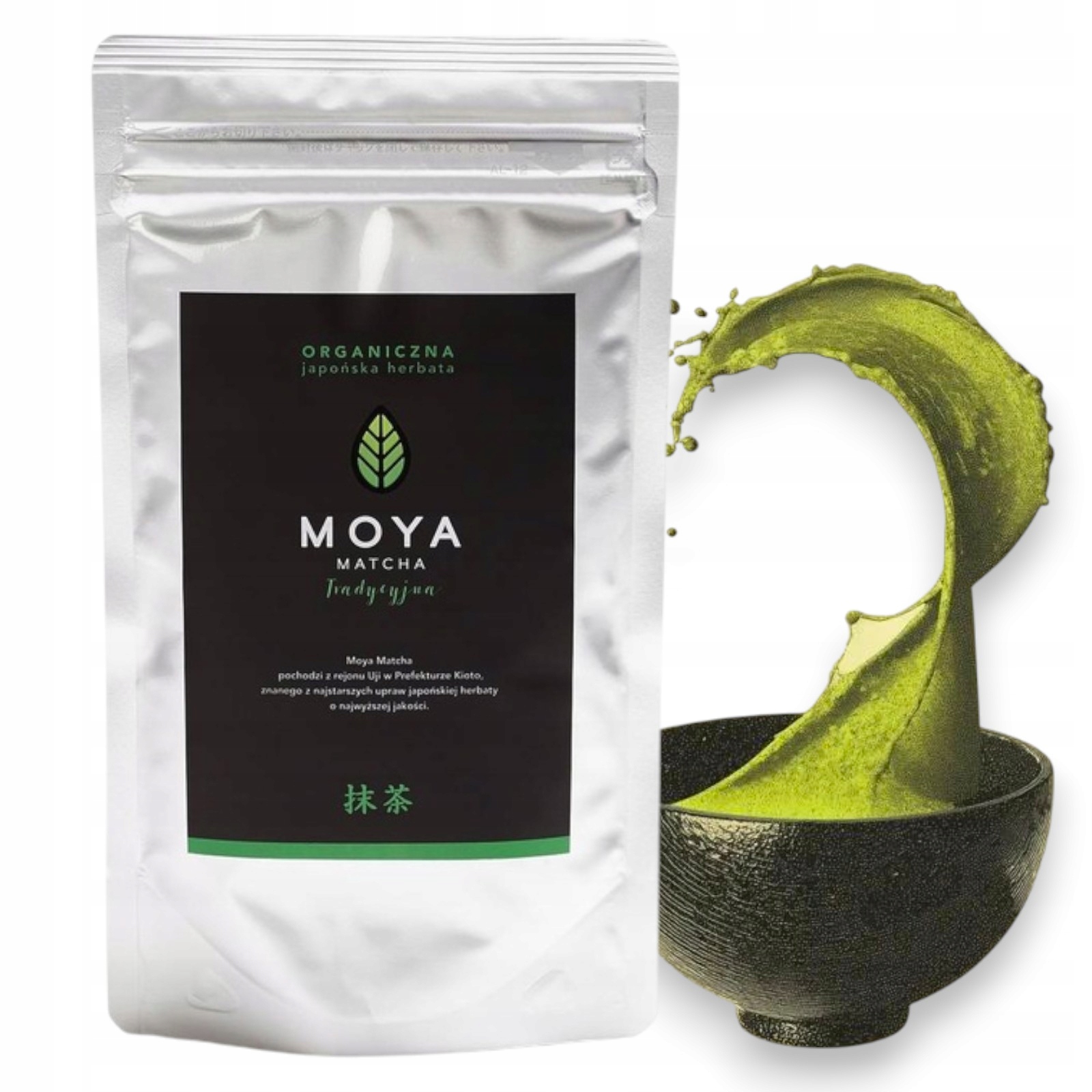 Moya Matcha Tradycyjna japońska zielona herbata sproszkowana Bio 100g