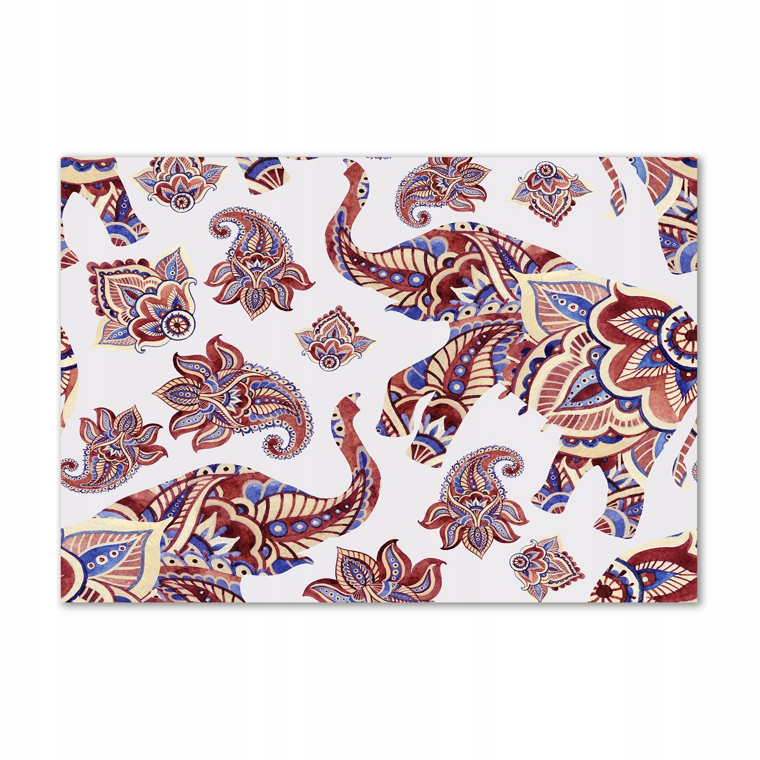 

Obraz zdjęcie szkło akryl Słonie ornamenty 100x70