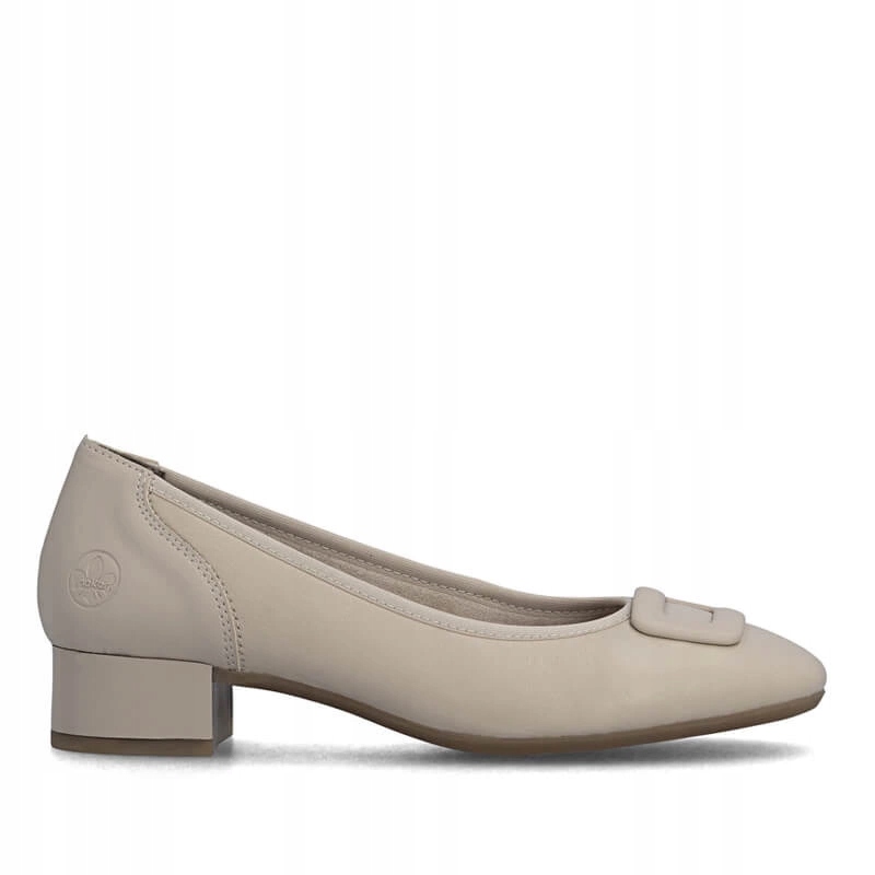 Dámské lodičky Rieker 43453-62 béžové, nazouvací, kožené