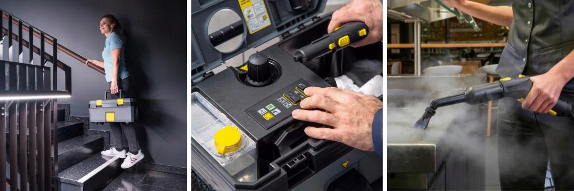 KOMPAKTOWA PAROWNICA KARCHER SG 4/2 Classic Długość przewodu zasilającego 5 m