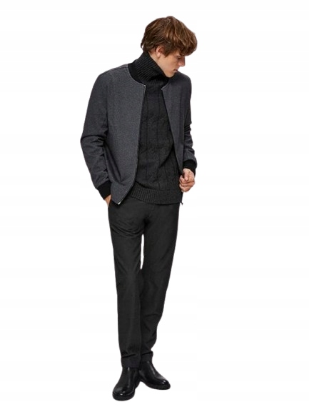 Selected Homme Šedé Elegantní Kalhoty W Kant 33x34 N_a