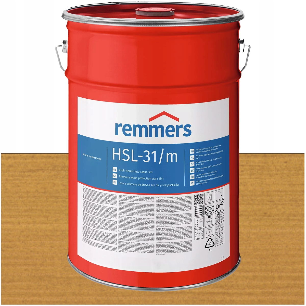 Remmers Profesionální lazura na dřevo HSL-31 HK-Lasur Dub Rustikální 5L