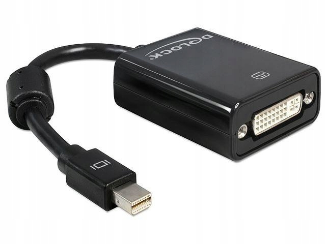 Adapter DisplayPort mini - DVI-I Delock 65098 czarny 0,12 m
