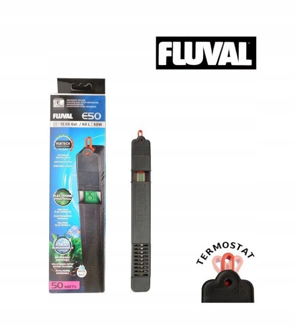 Levně Ohřívač Fluval E50 50W s termostatem