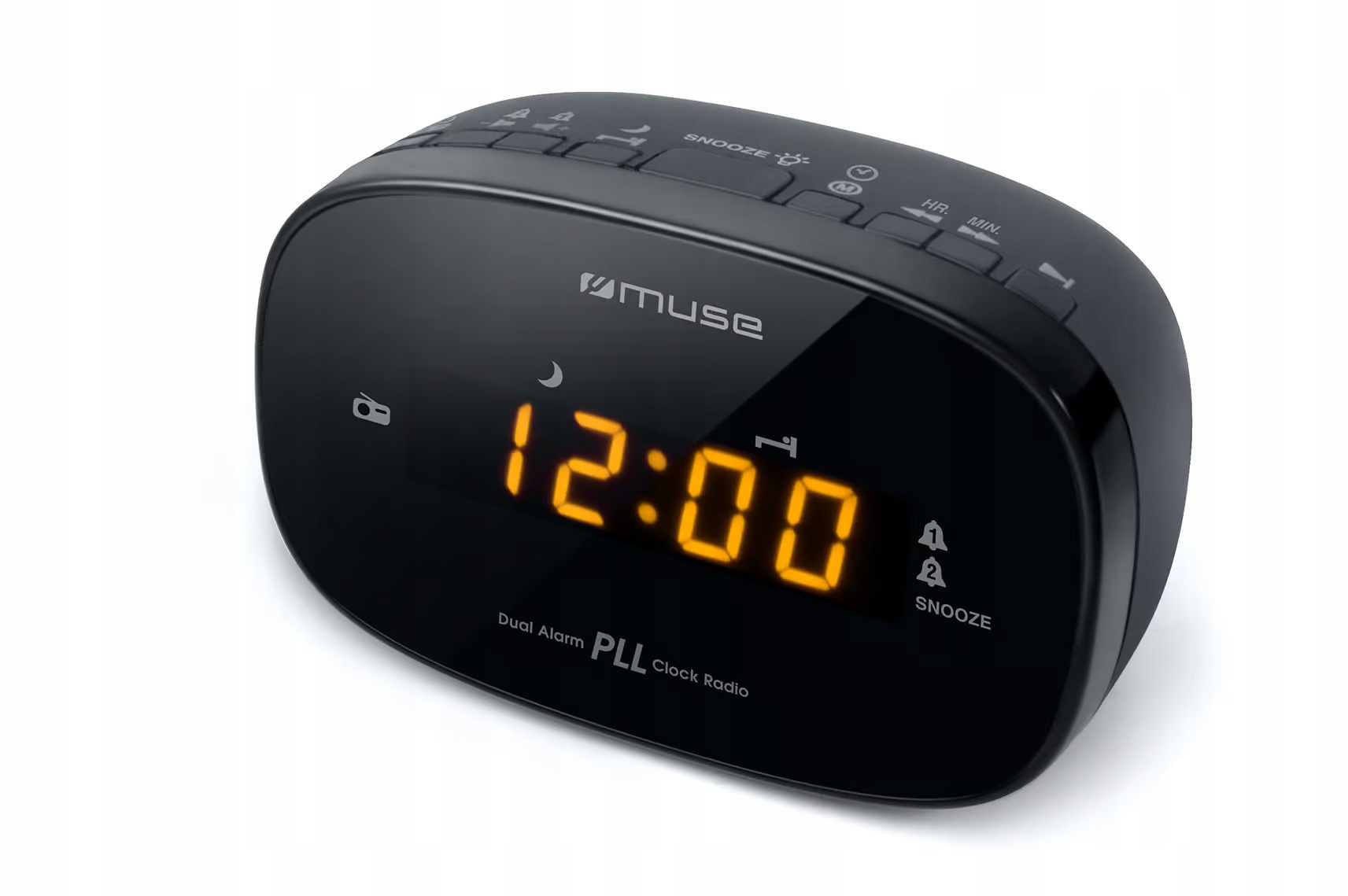 Klasyczny Budzik Muse M-150 Cr z Pll Radio Led