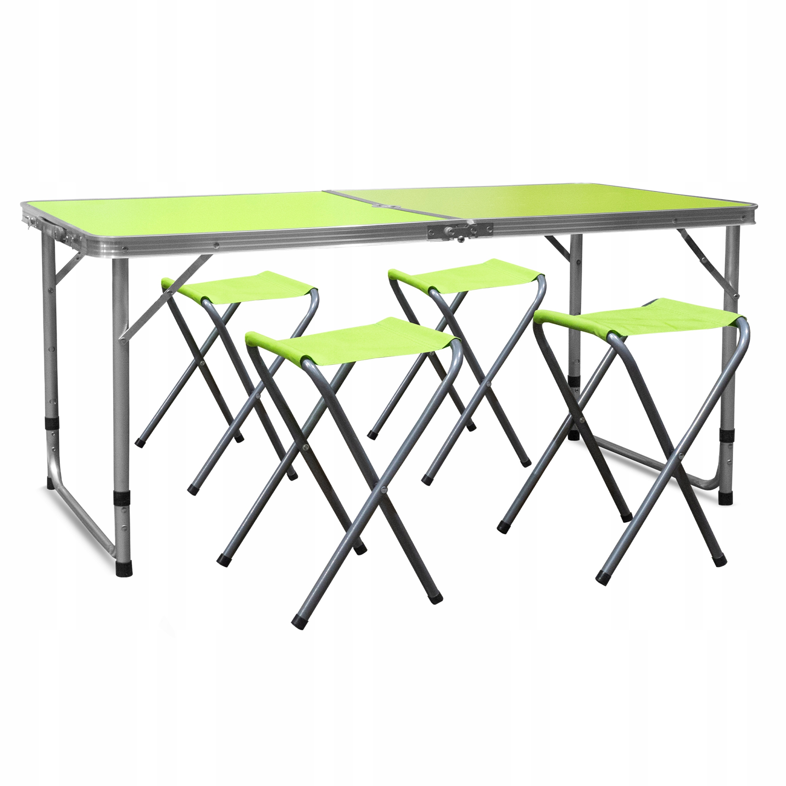 Zestaw kempingowy składany zielony 60 x 120 x 70 cm turystyczny AGA solidny