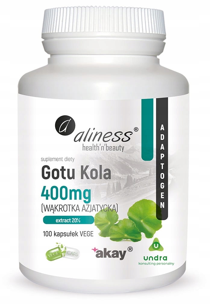 

Gotu Kola Wąkrotka Azjatycka 100 kaps. Aliness