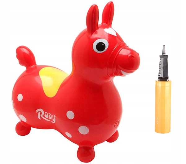 

Skoczek dla dzieci Rody Czerwony pompka gratis