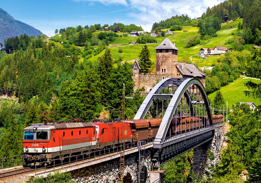 

Puzzle 500 Pociąg na Moście Krajobraz Castor 9+