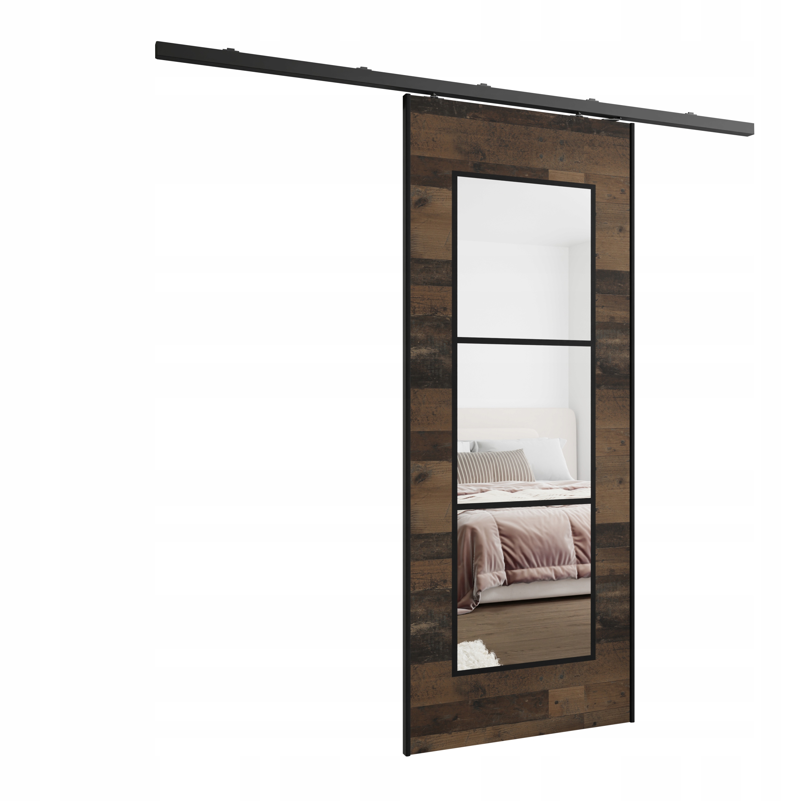 Posuvné nástěnné dveře HS-45 Flori 80 old style