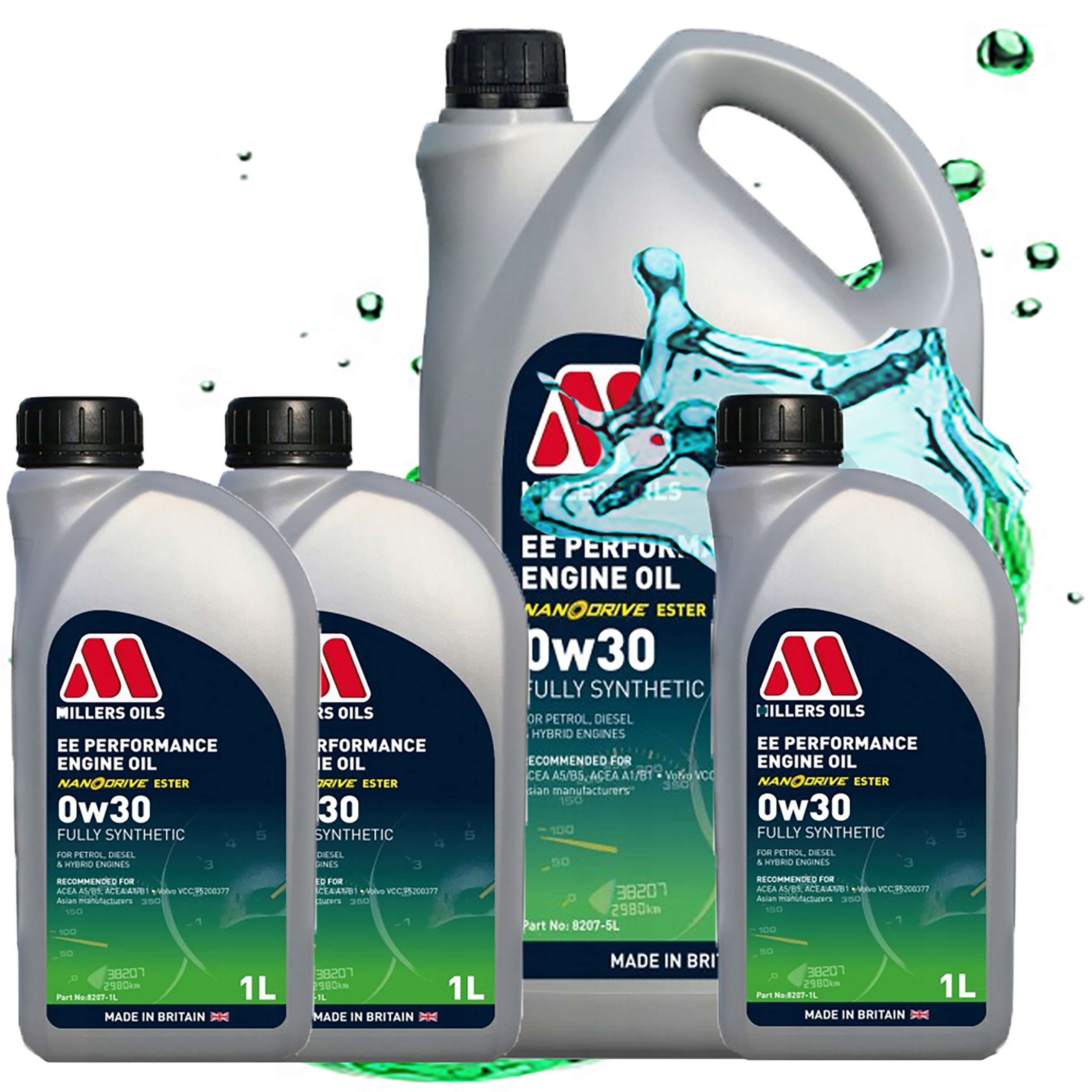 Syntetický Motorový Olej Millers Ee Performance 0W30 Estery Nano A5/B5 8L